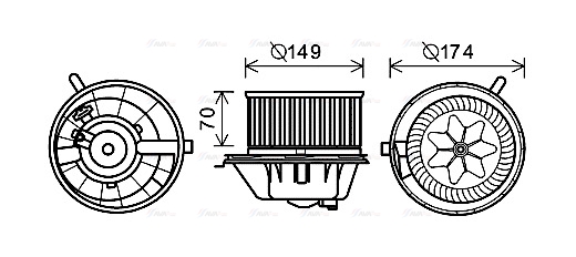 Компресор салону   VN8342   AVA QUALITY COOLING