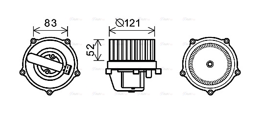 Вентилятор салона   VN8345   AVA QUALITY COOLING