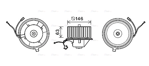 Компресор салону   VN8349   AVA QUALITY COOLING