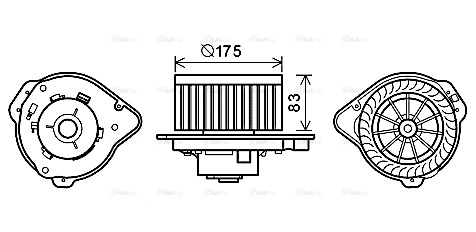 Вентилятор салона   VO8174   AVA QUALITY COOLING