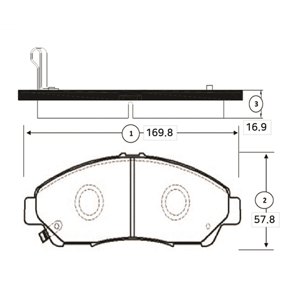 Комплект гальмівних накладок, дискове гальмо   GK0343   CTR