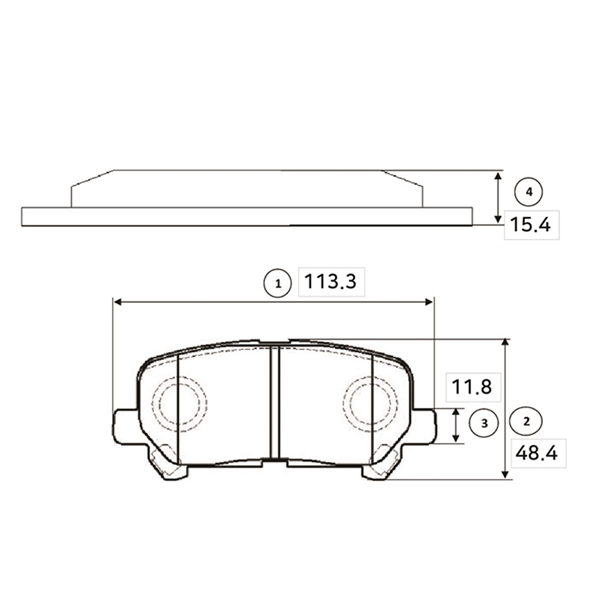 Комплект гальмівних накладок, дискове гальмо   GK0401   CTR