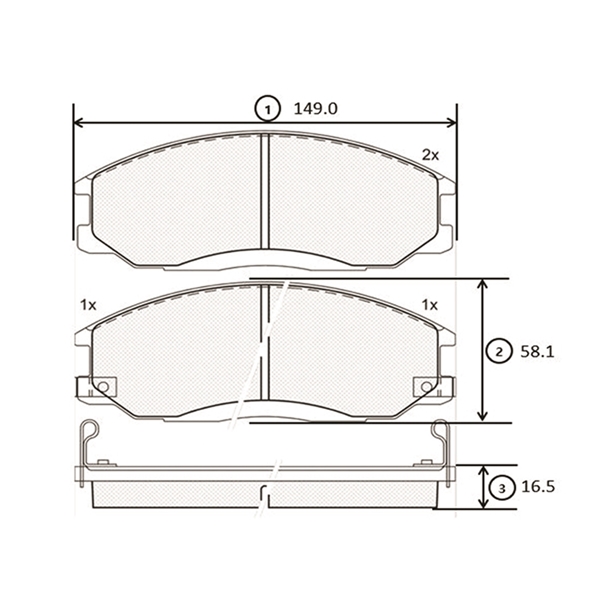 Комплект тормозных колодок, дисковый тормоз   GK0478   CTR