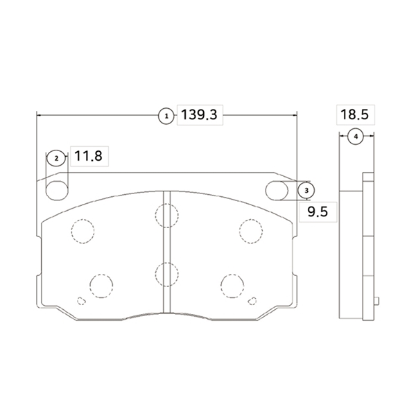 Комплект гальмівних накладок, дискове гальмо   GK0482   CTR