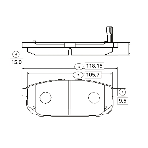 Комплект гальмівних накладок, дискове гальмо   GK0525   CTR