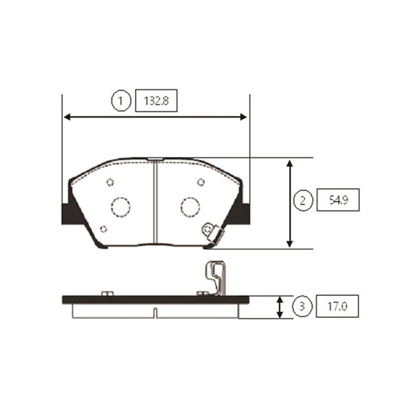 Комплект гальмівних накладок, дискове гальмо   GK0551   CTR