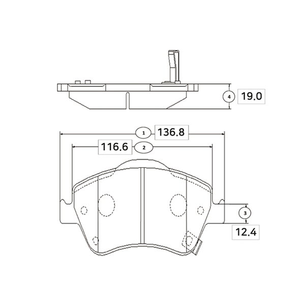 Комплект гальмівних накладок, дискове гальмо   GK1067   CTR