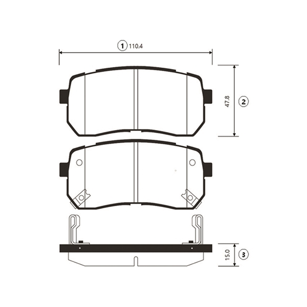 Комплект гальмівних накладок, дискове гальмо   GK1352   CTR
