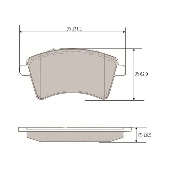 Комплект гальмівних накладок, дискове гальмо   GK1454   CTR