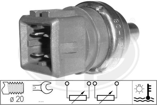 Датчик, температура охолоджувальної рідини   330497   ERA