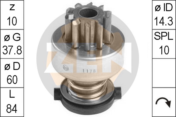 Механізм вільного ходу, стартер   ZN1178   ERA