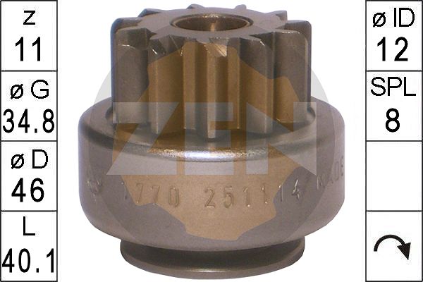 Механізм вільного ходу, стартер   ZN1770   ERA