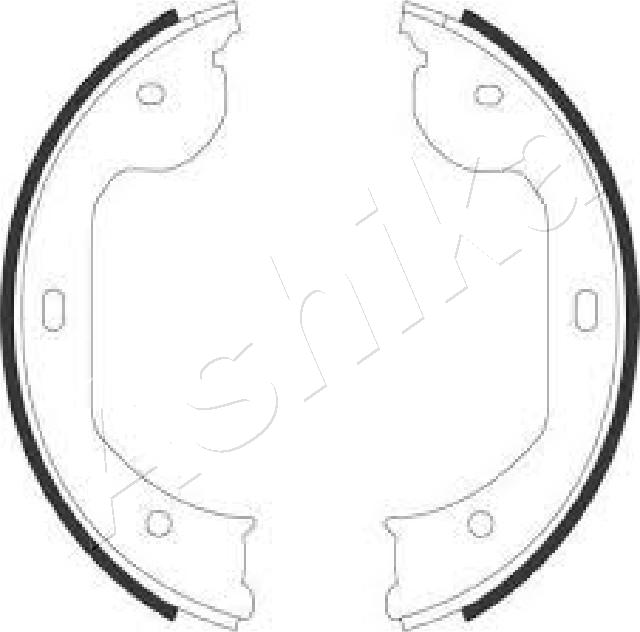 Комплект гальмівних колодок, стоянкове гальмо   55-00-0104   ASHIKA