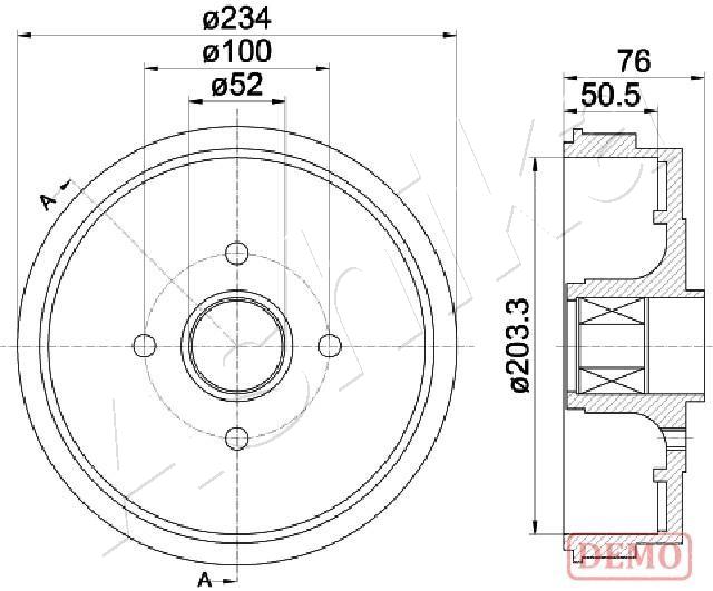 Тормозной барабан   56-00-0409C   ASHIKA