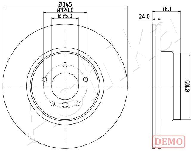 Тормозной диск   61-00-0132C   ASHIKA