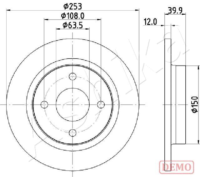 Тормозной диск   61-00-0329C   ASHIKA