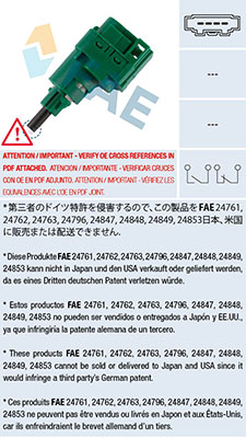 Перемикач стоп-сигналу   24762   FAE