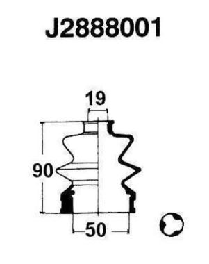 Комплект пыльника, приводной вал   J2888001   NIPPARTS