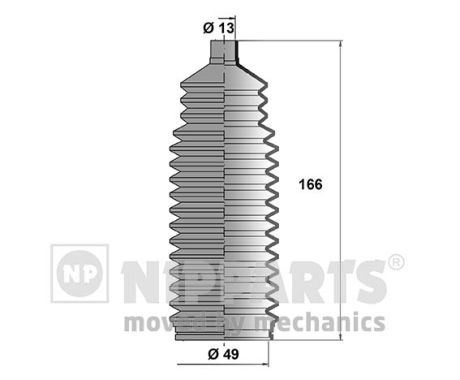 Комплект гофрованих кожухів, механізм рульового керування   J2840900   NIPPARTS