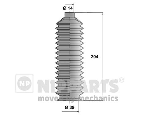 Комплект гофрованих кожухів, механізм рульового керування   J2843000   NIPPARTS