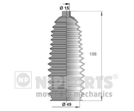 Комплект гофрованих кожухів, механізм рульового керування   J2843012   NIPPARTS