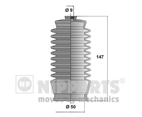 Комплект пыльника, рулевое управление   J2852003   NIPPARTS