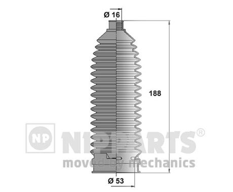 Комплект пыльника, рулевое управление   N2841033   NIPPARTS