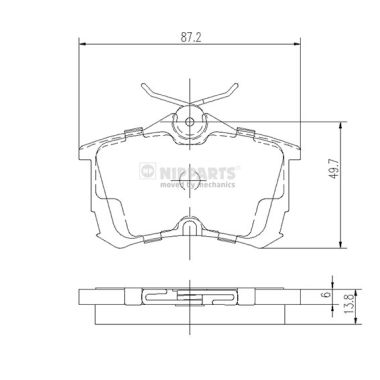 Комплект тормозных колодок, дисковый тормоз   J3614015   NIPPARTS