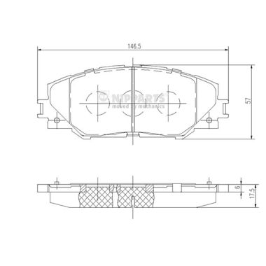 Комплект тормозных колодок, дисковый тормоз   N3602138   NIPPARTS