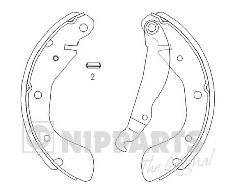 Комплект гальмівних колодок   J3500900   NIPPARTS