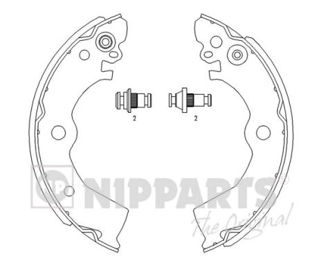 Комплект тормозных колодок   J3501042   NIPPARTS