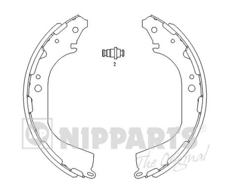 Комплект тормозных колодок   J3501045   NIPPARTS