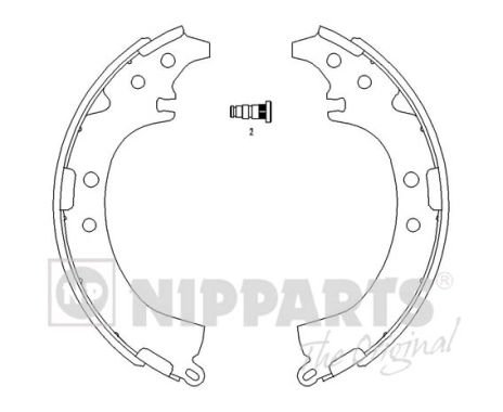 Комплект тормозных колодок   J3502050   NIPPARTS