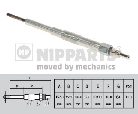 Свічка розжарювання   N5717000   NIPPARTS