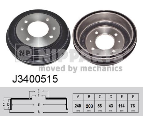 Тормозной барабан   J3400515   NIPPARTS