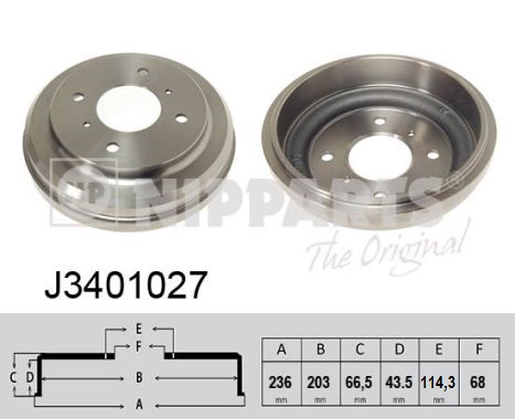 Тормозной барабан   J3401027   NIPPARTS