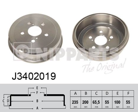 Гальмівний барабан   J3402019   NIPPARTS