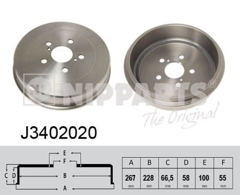 Гальмівний барабан   J3402020   NIPPARTS