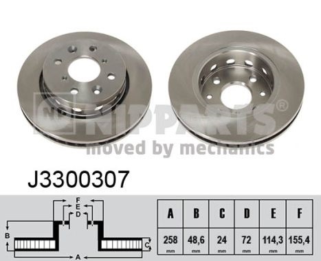 Тормозной диск   J3300307   NIPPARTS