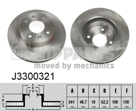 Тормозной диск   J3300321   NIPPARTS