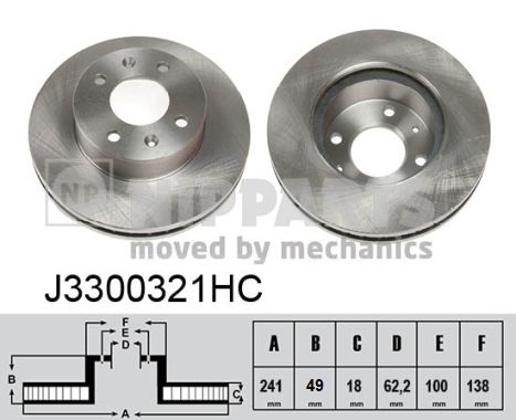 Тормозной диск   J3300321HC   NIPPARTS