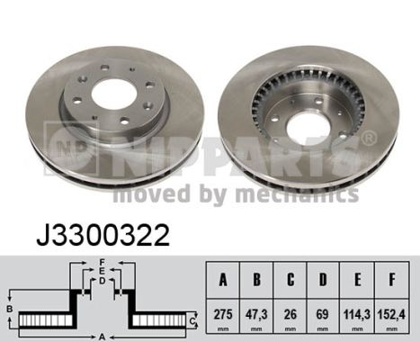 Тормозной диск   J3300322   NIPPARTS