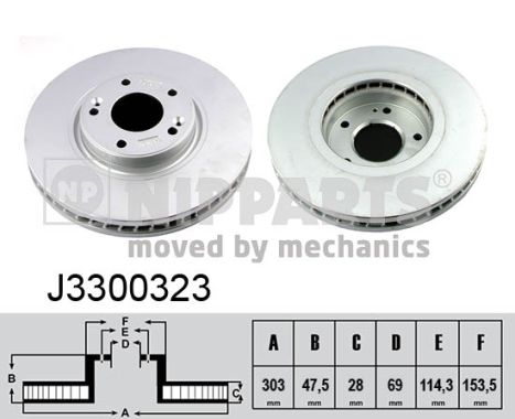 Тормозной диск   J3300323   NIPPARTS