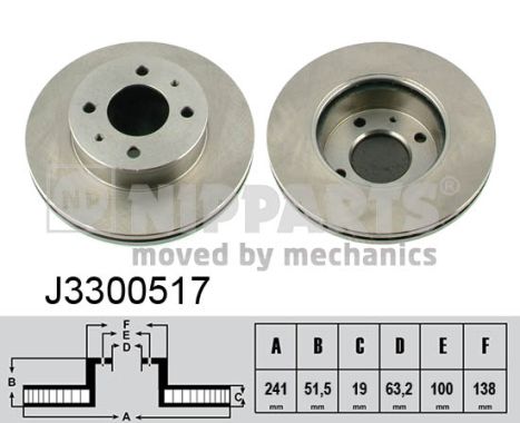 Тормозной диск   J3300517   NIPPARTS