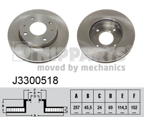 Тормозной диск   J3300518   NIPPARTS