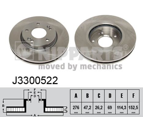 Тормозной диск   J3300522   NIPPARTS