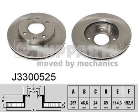 Тормозной диск   J3300525   NIPPARTS