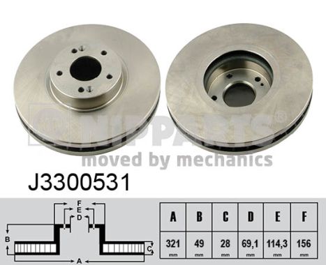 Тормозной диск   J3300531   NIPPARTS