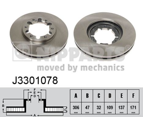 Тормозной диск   J3301078   NIPPARTS