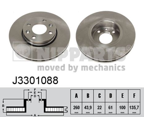 Тормозной диск   J3301088   NIPPARTS